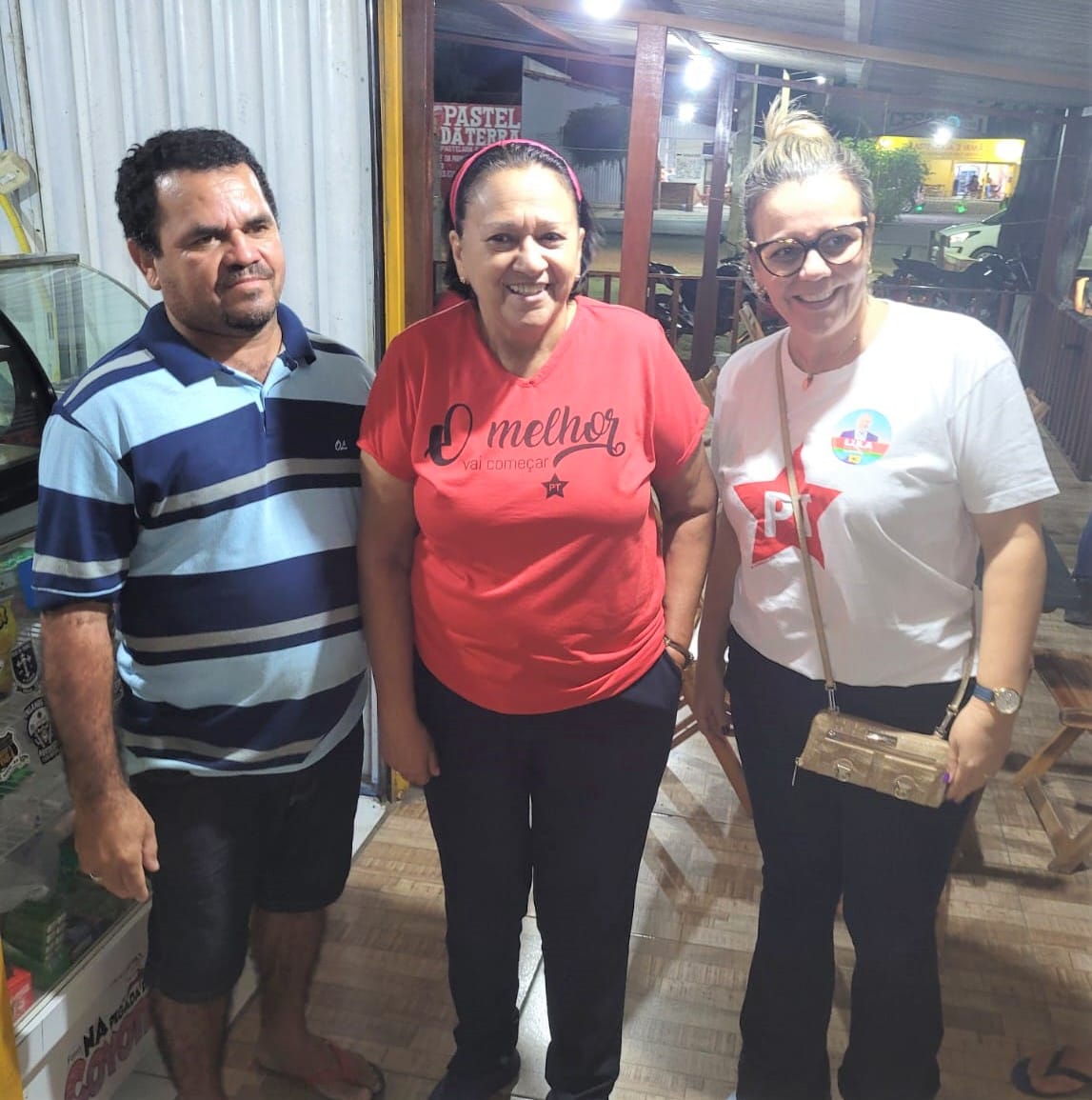Caravana de Fátima Bezerra é recebida por Cayla Rodrigues em Tangará