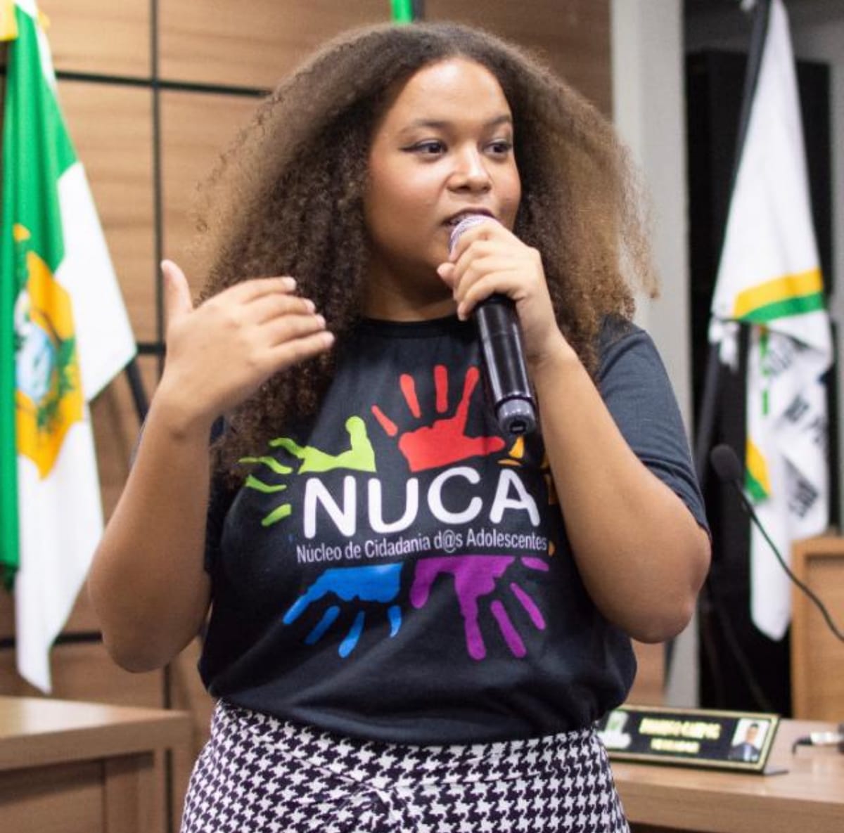 Diretora de Arte e Cultura do grêmio do IFRN/SPP, Kemylle Souza ressalta a importância da valorização do cabelo afro para o fortalecimento da cultura negra